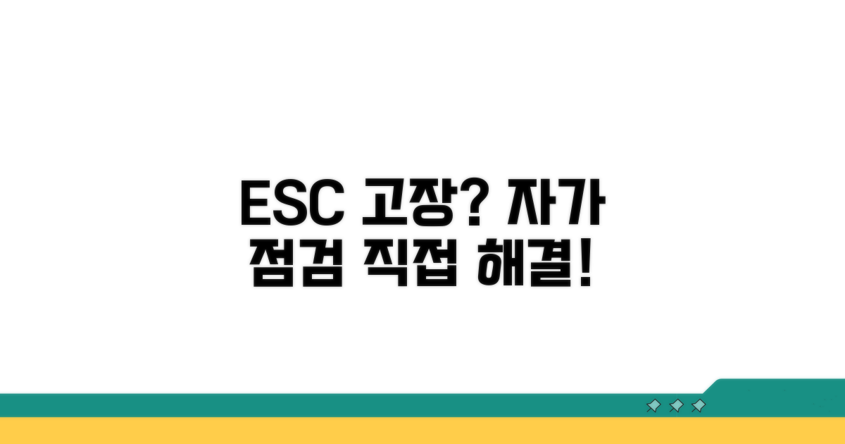 ESC 고장 해결, 자가 점검 방법