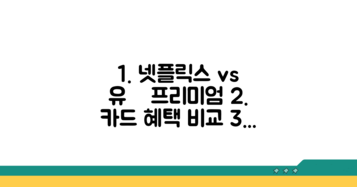 넷플릭스 유튜브 프리미엄 카드 비교