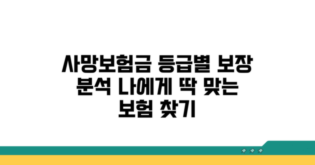 사망보험금 등급별 보장 분석