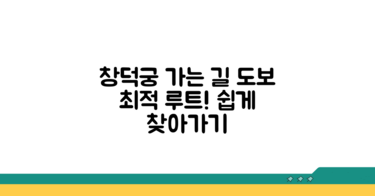 도보로 창덕궁 가는 최적 경로