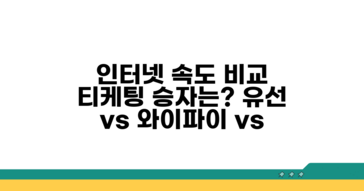 티케팅 속도: 유선 vs 와이파이 vs 데이터