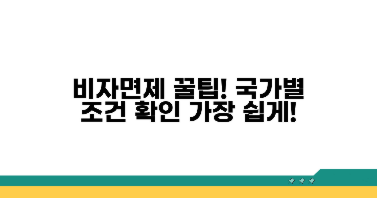 국가별 비자 면제 조건 확인 방법