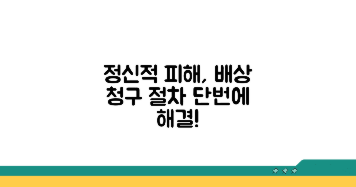 정신적 피해 배상 청구 절차