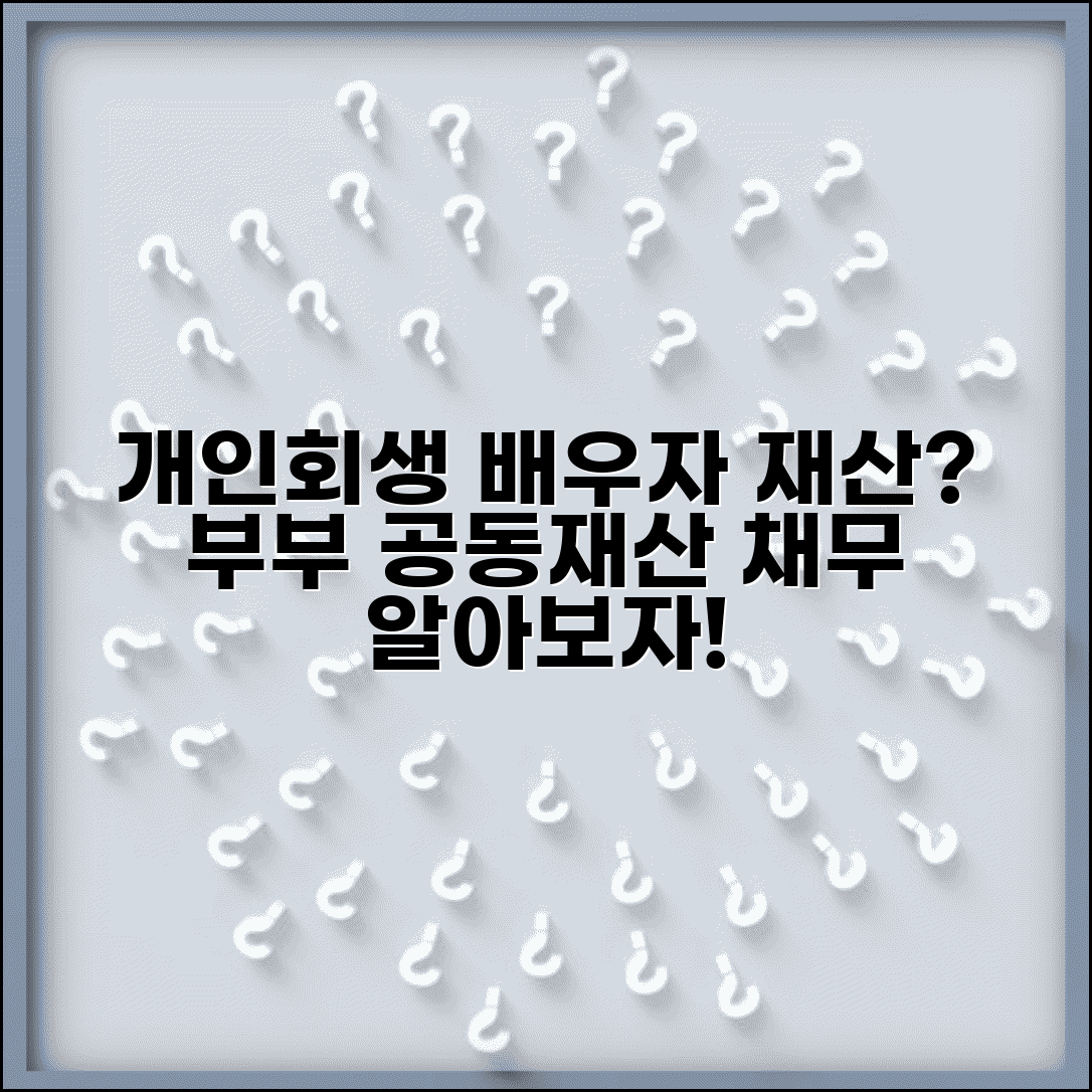 개인회생 신청시 배우자 재산 처리 | 부부 공동재산과 채무 관계