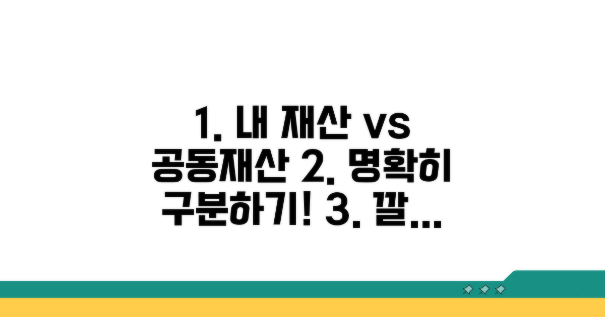 공동 재산 기준과 내 재산 분리하기