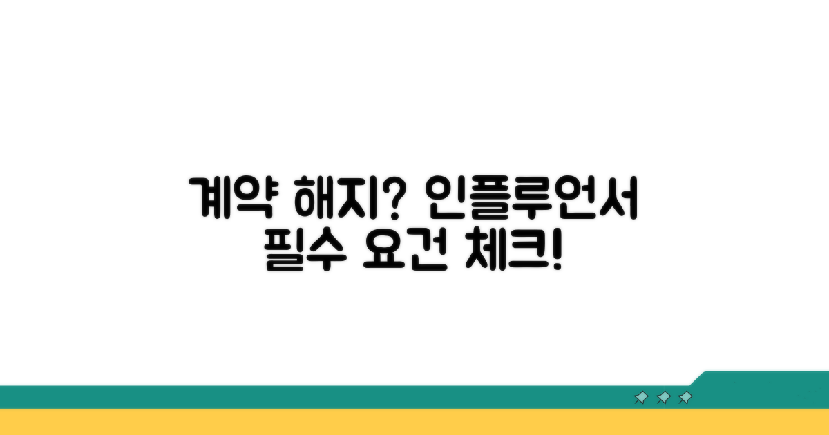 인플루언서 계약 해지 요건