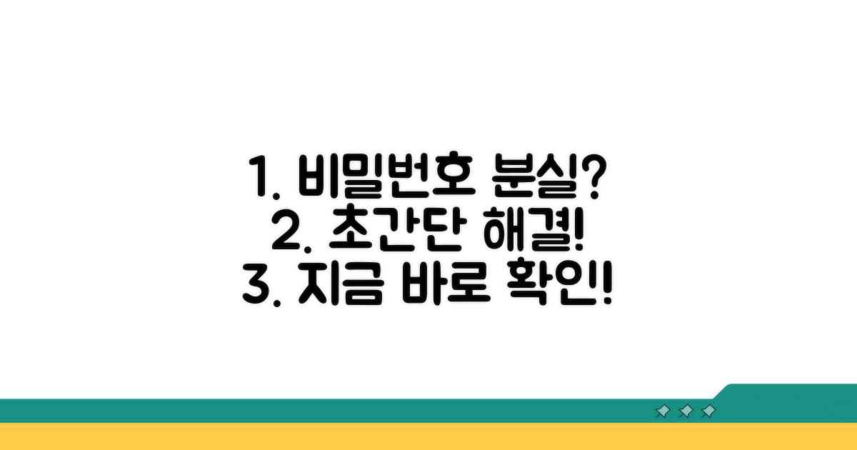 비밀번호 잊었을 때 긴급 해결법