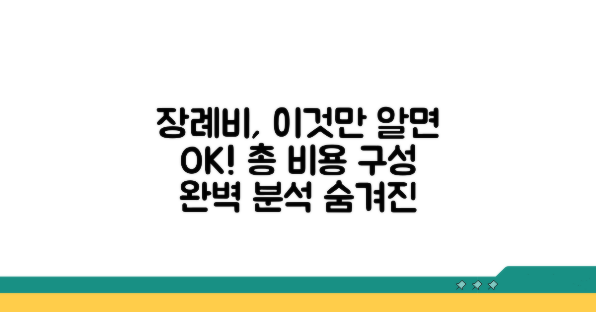 장례식 비용, 무엇으로 구성되나요?