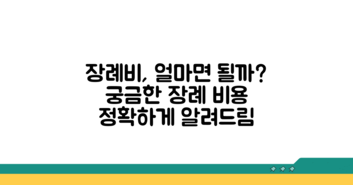 장례비용, 얼마가 적정할까요?