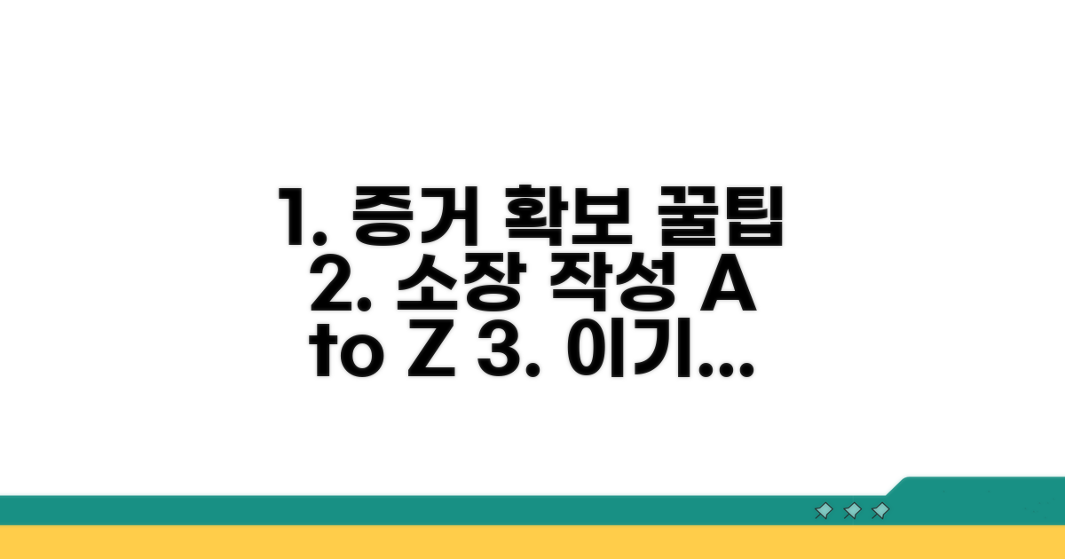 증거 확보와 소장 작성 꿀팁