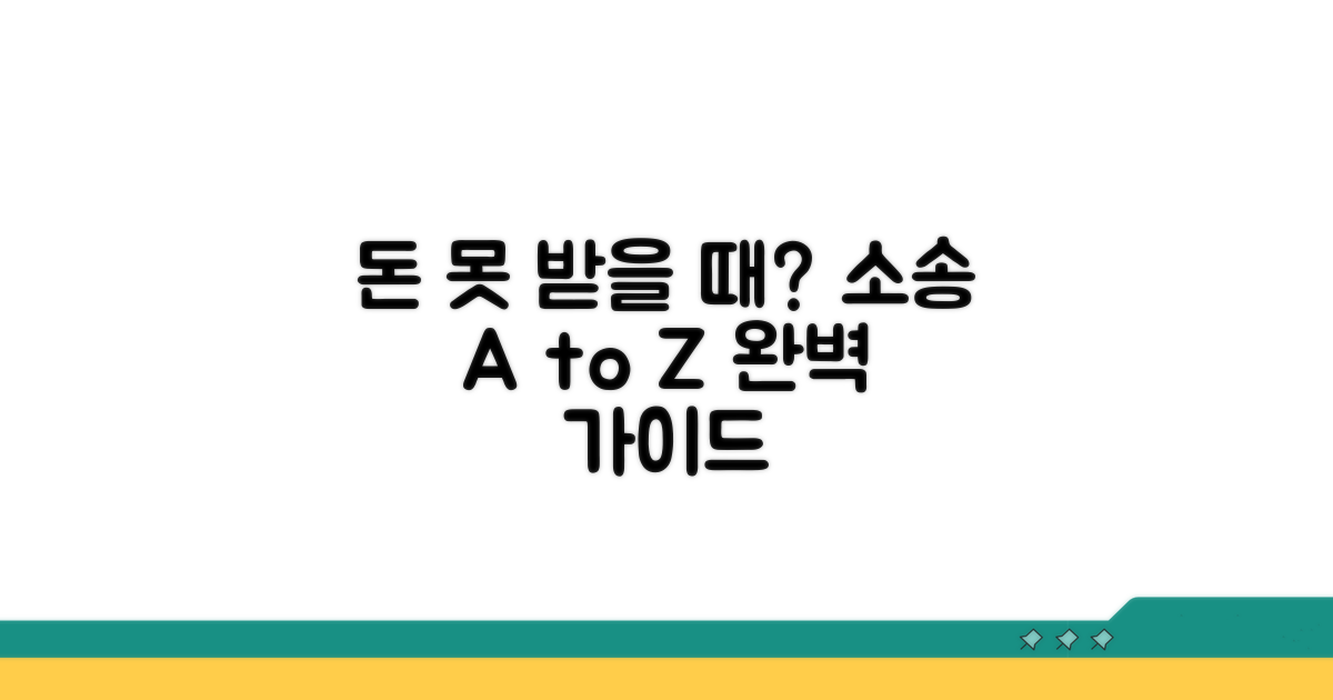 돈 못 받을 때 소송 절차 완벽 안내