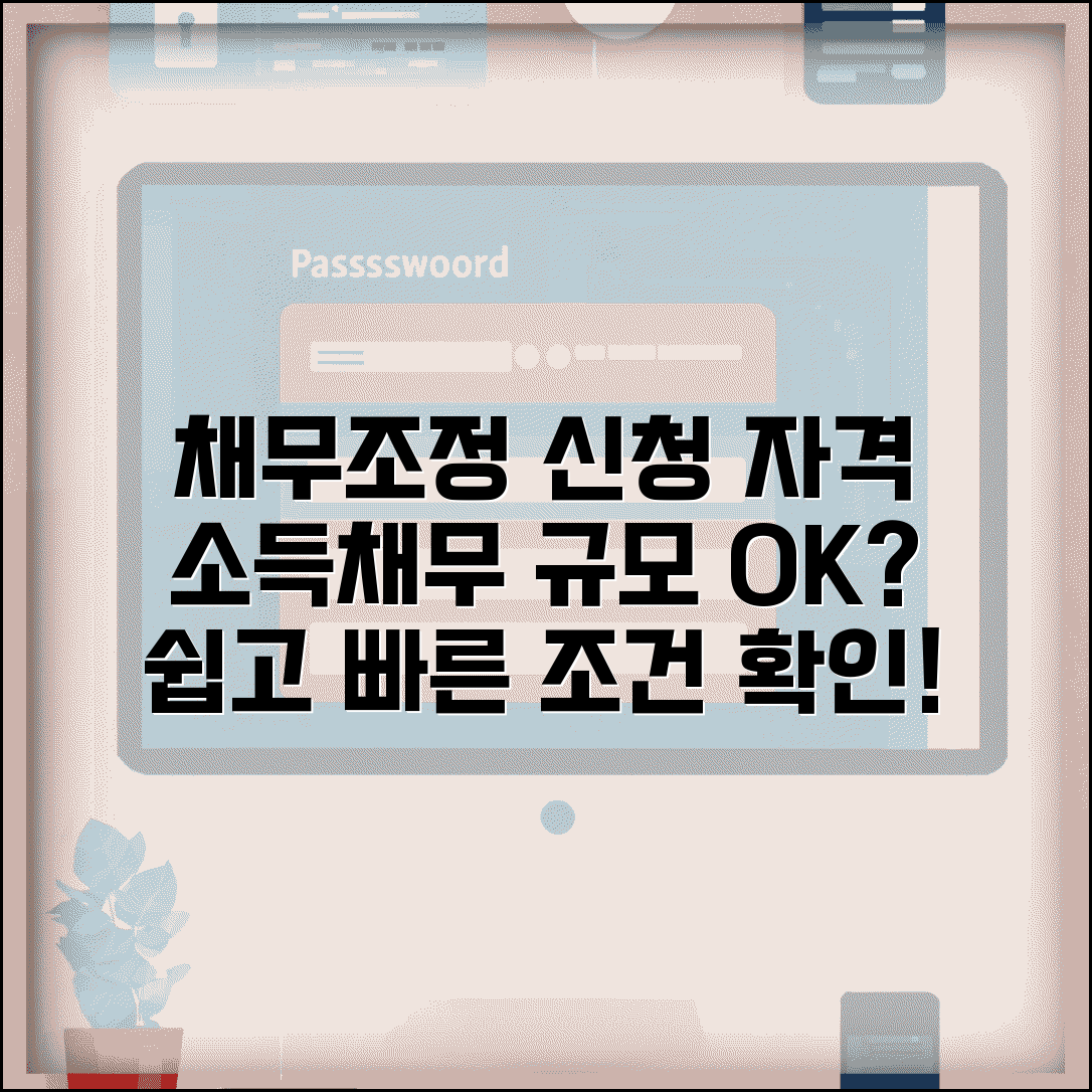 채무조정 신청 자격 | 신청 요건 | 소득 기준 | 채무 규모 조건