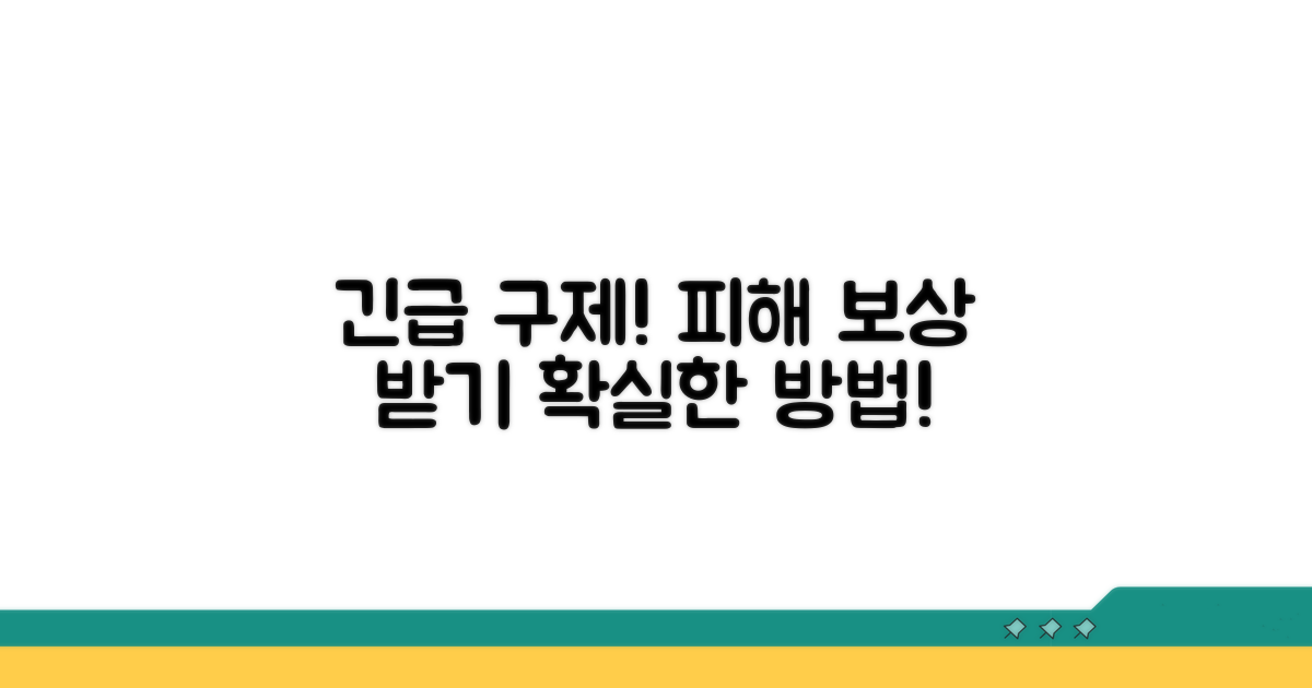 구제 신청 및 피해 보상