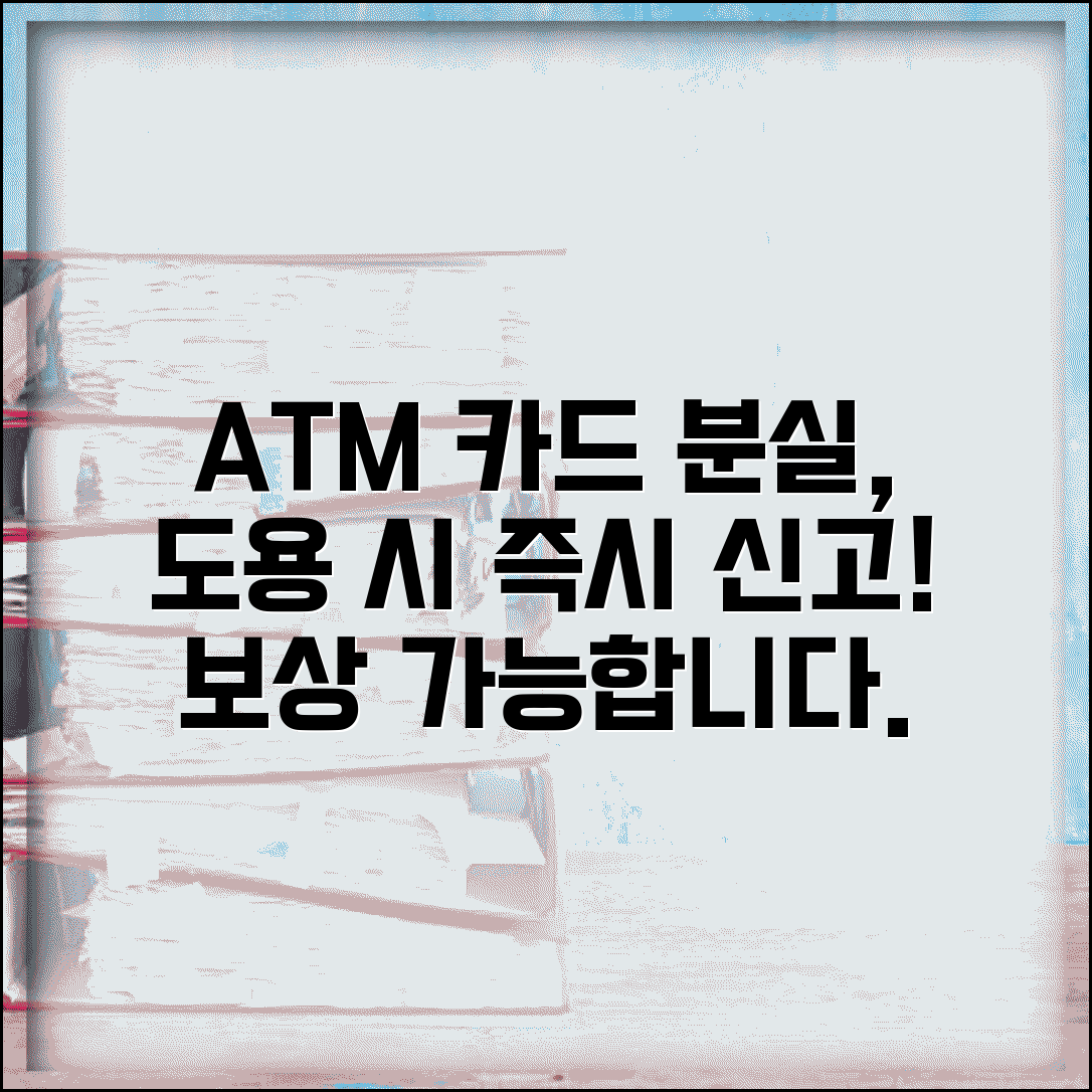 ATM 카드 분실 도용 | 현금카드 분실 후 도용 피해 배상