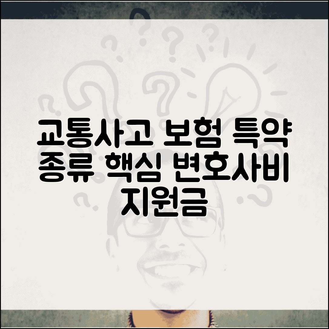 교통사고 특약 보험 종류 | 교통사고처리지원금 변호사비용 등 특약 보장