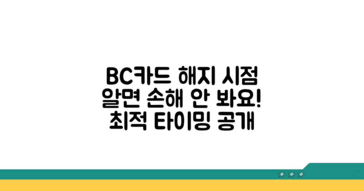 비씨카드 해지, 언제 하는 게 최적일까?