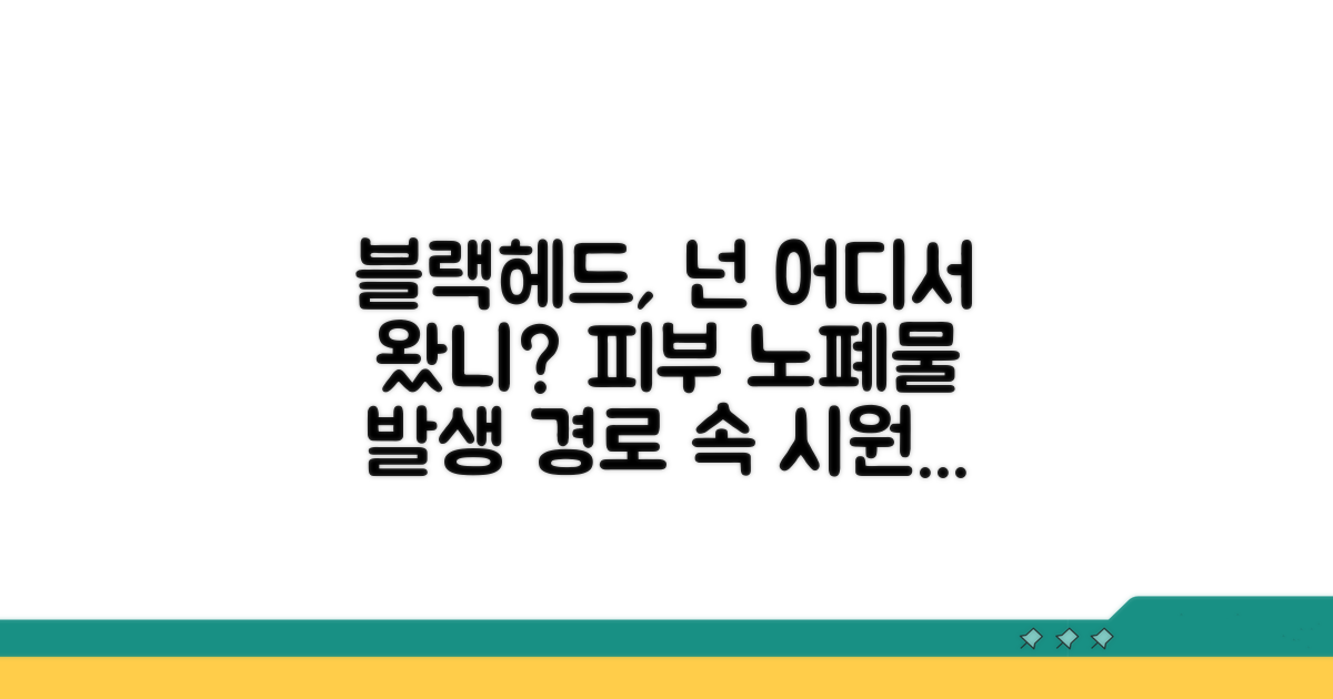 피부 노폐물, 블랙헤드 발생 경로