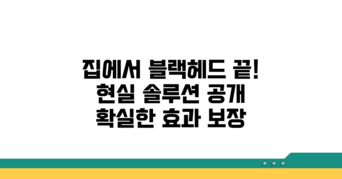 집에서 블랙헤드 제거 현실적인 방법