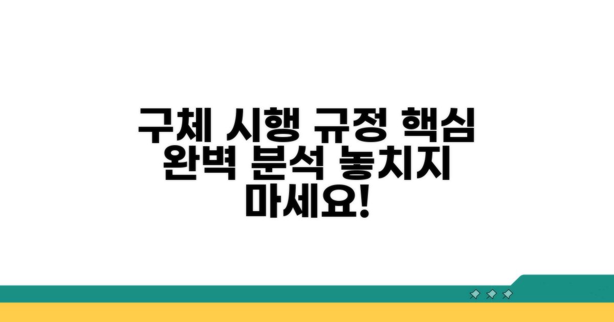 구체적인 시행 규정 상세 분석
