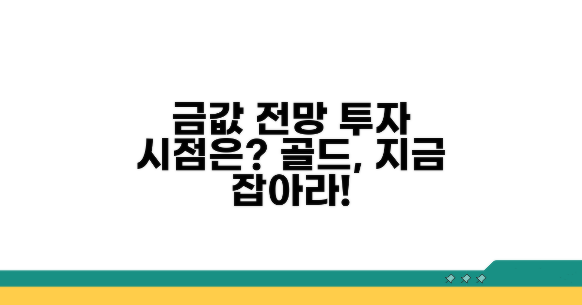 최신 금 시세 전망과 투자 시점