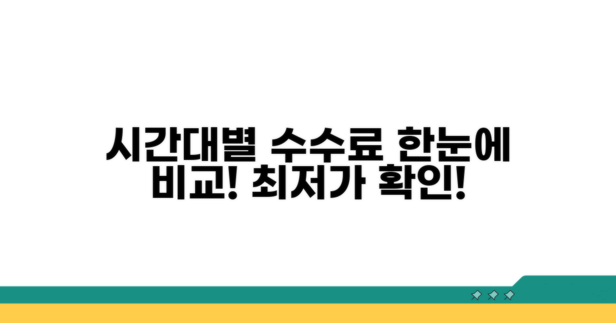 시간대별 수수료 한눈에 비교