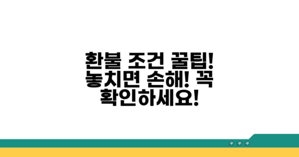 환불 조건, 꼭 알아야 할 핵심 사항