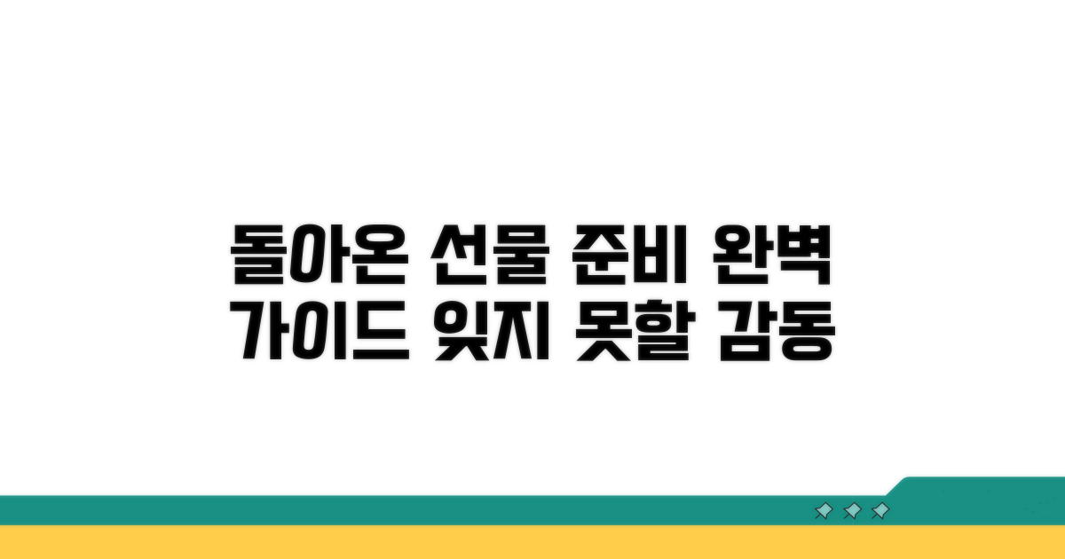 돌아오는 선물, 어떻게 준비할까