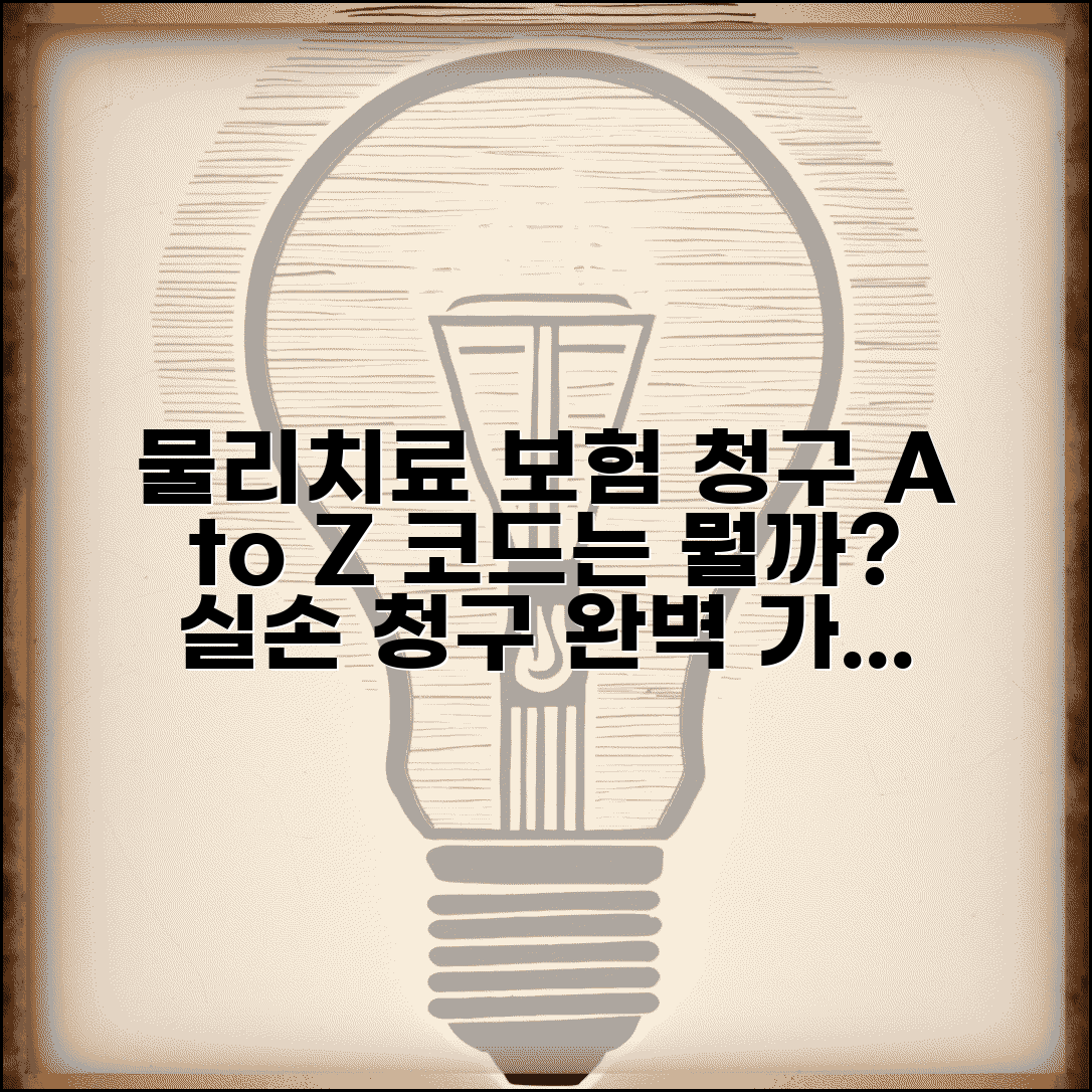 물리치료 보험 청구 코드 종류별 | 항목별 코드, 실손 청구 방법, 필요 서류 총정리