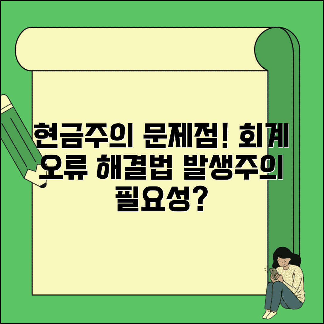 발생기준회계 아닌 현금기준회계 문제점 | 현금주의 한계와 오류, 해결 방법은?