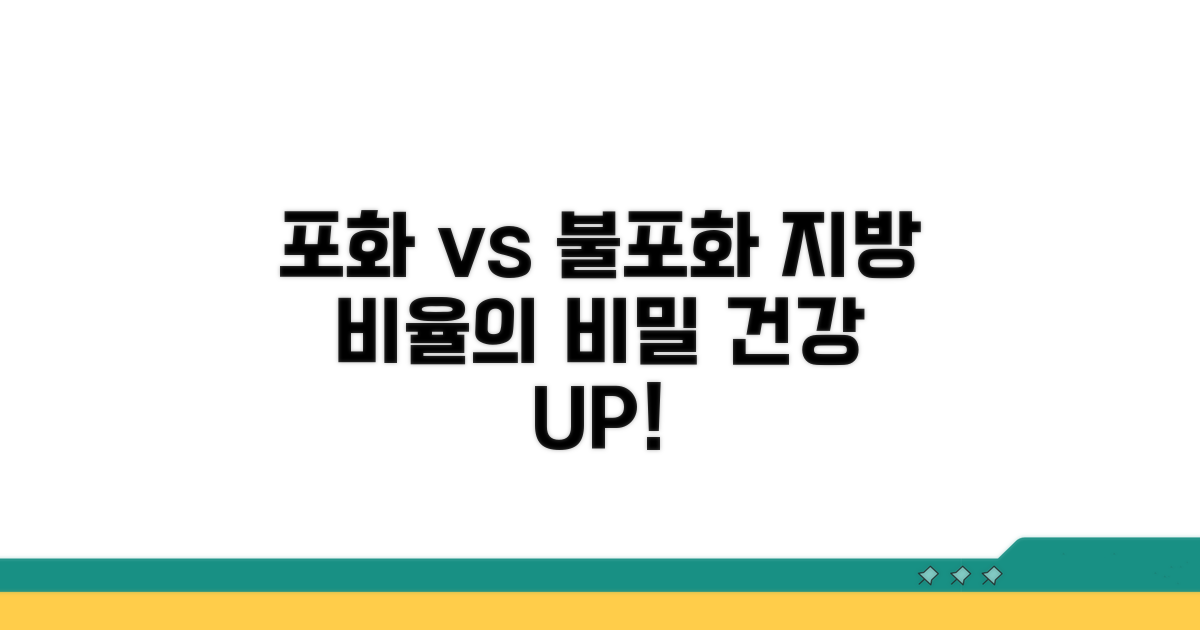 포화지방 vs 불포화지방, 비율이 중요해