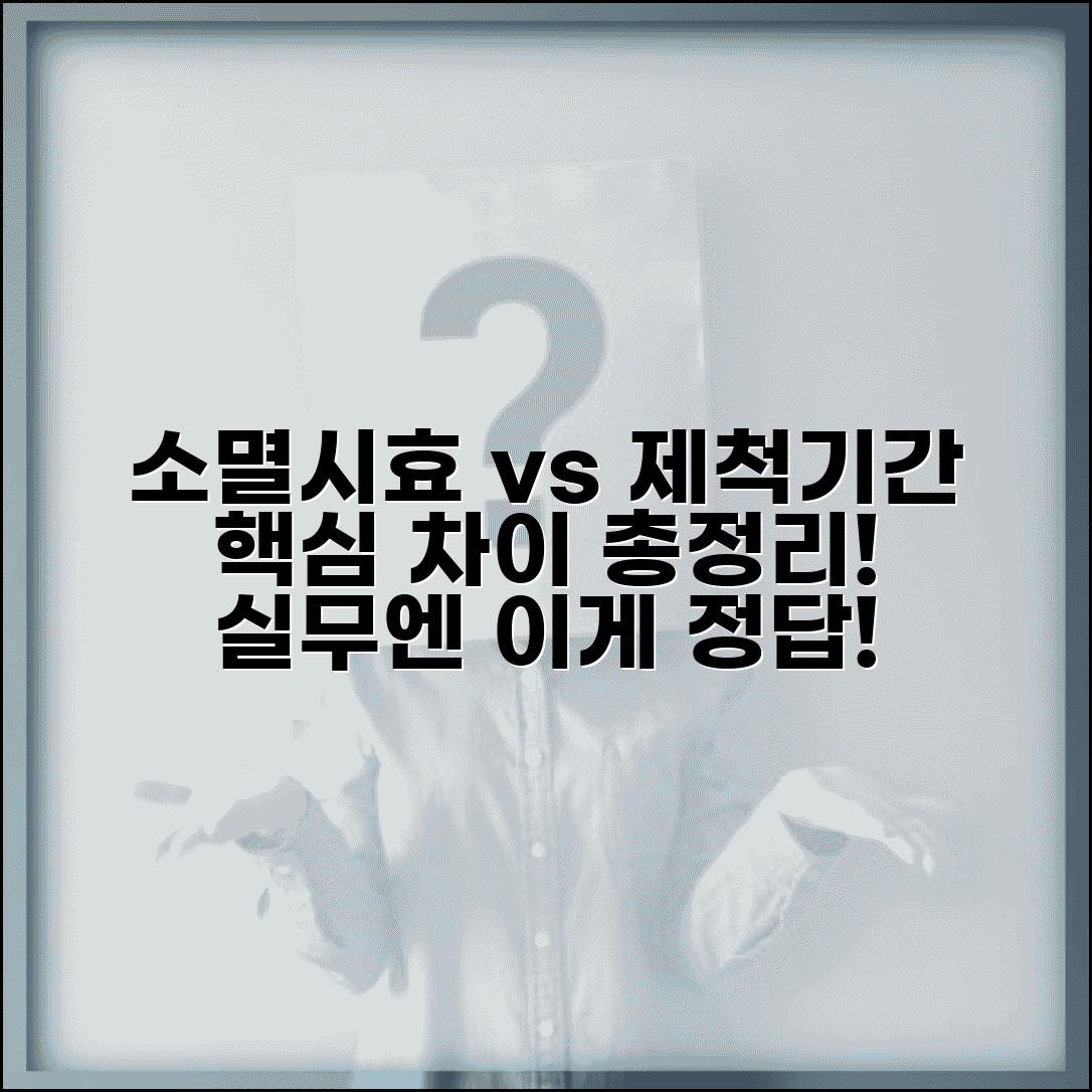 소멸시효와 제척기간 핵심 차이 | 법적 성질 및 실무 적용 구분 총정리