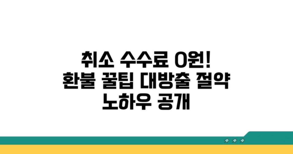 취소 수수료 절약하는 꿀팁 알아보기