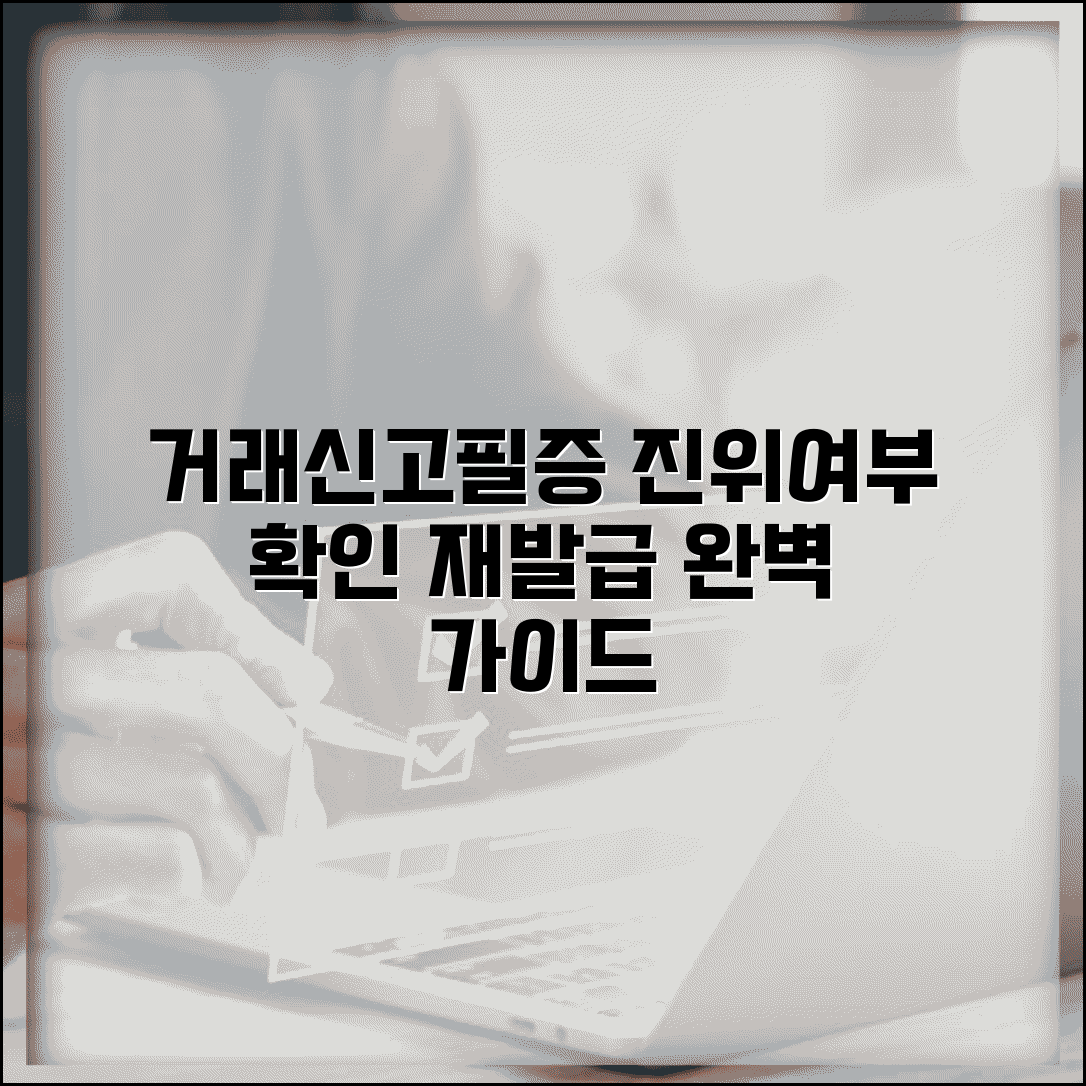 거래신고필증 확인 방법 | 진위여부 체크 및 재발급 절차 총정리