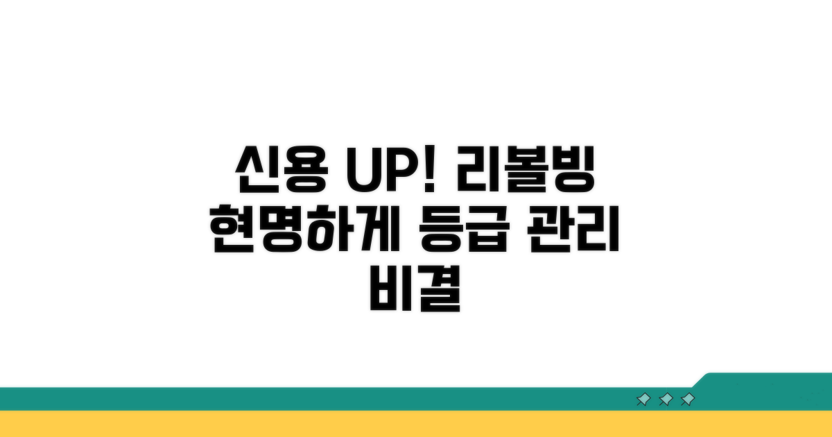 신용등급 관리, 리볼빙 현명하게 이용하기