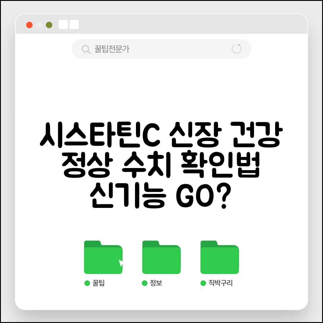 시스타틴C 정상 수치와 신장 표지자 | 신기능 평가를 위한 수치 확인 방법