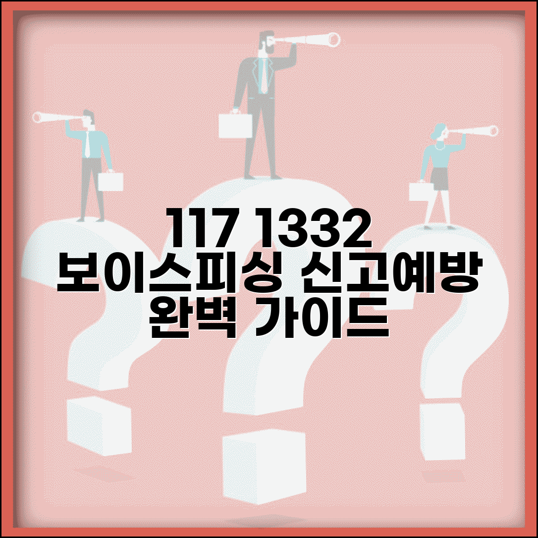 보이스피싱 신고 전화 117 1332 이용법 | 신고 방법, 피해 예방, 사기 대처법 총정리