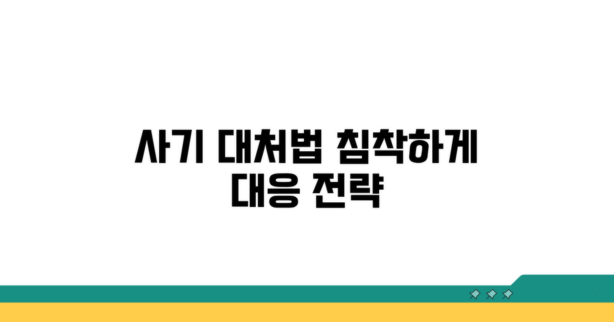 사기 대처법, 침착하게 대응하기