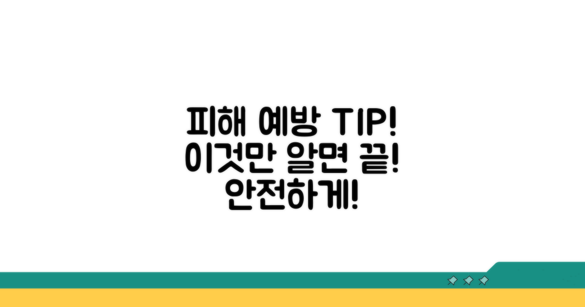 피해 예방, 이것만 알면 끝!