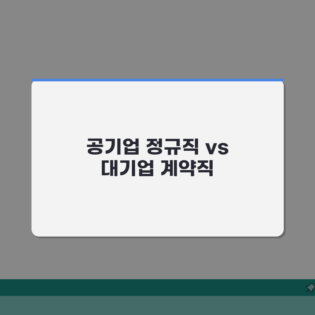 공기업 정규직 vs 대기업 계약직 고용 안정성 | 직장 등급과 고용 형태 직접 해봤어요