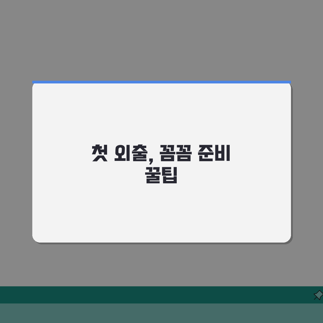 첫만남이용권 외출용품, 나들이 준비물 꼼꼼 체크리스트